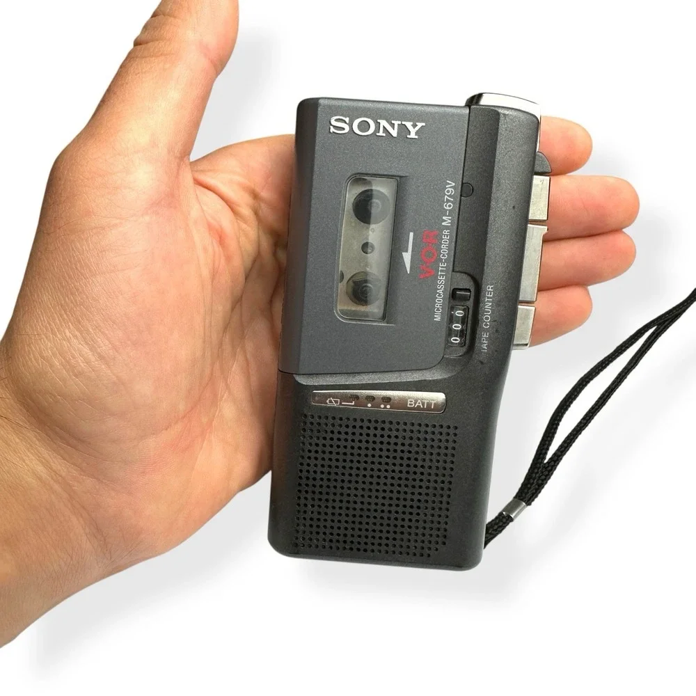 Sony M-679V VOR Handheld Pocket Microcassette Recorder Player For Parts/Untested